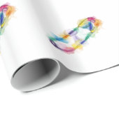 Rainbow Safety Pin Wrapping Paper Cadeaupapier (Rol Hoek)