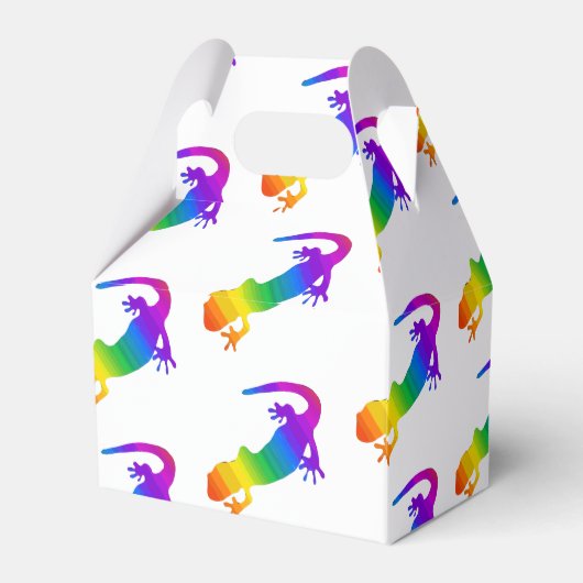 Rainbow Salamander Custom Kleurrijk Bedankdoosjes (Achterkant)