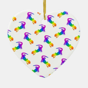 Rainbow Salamander Keramisch Ornament