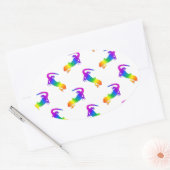 Rainbow Salamander Ovale Sticker (Envelop)