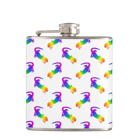 Rainbow Salamander Pattern Heupfles (Voorkant)