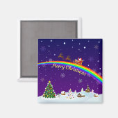 Rainbow Santa Claus Magneet (Voorkant / Achterkant)