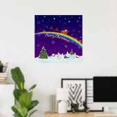 Rainbow Santa Claus Poster (Thuiskantoor)