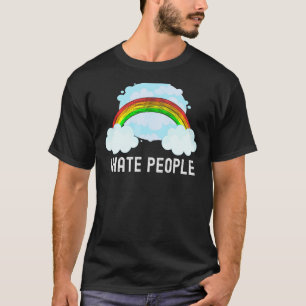 Rainbow Sarcastic ik haat mensen T-shirt