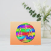 Rainbow Scales Zodiac Star Sign Briefkaart (Staand voorkant)