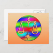 Rainbow Scales Zodiac Star Sign Briefkaart (Voorkant / Achterkant)