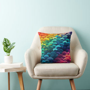 Rainbow-schaalpatroon Kussen