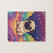 Rainbow Schattige Pug Legpuzzel (Horizontaal)