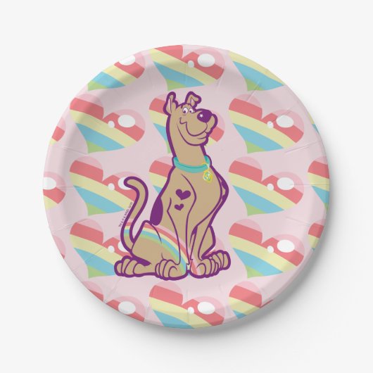 Rainbow Scooby-Doo Papieren Bordje (Voorkant)