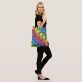 Rainbow Scratched Squares Draagtas (Op model)