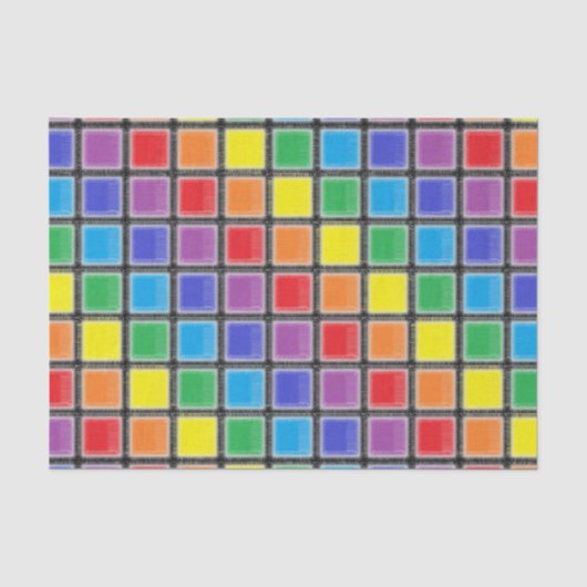 Rainbow Scratched Squares Tissuepapier (Voorkant)