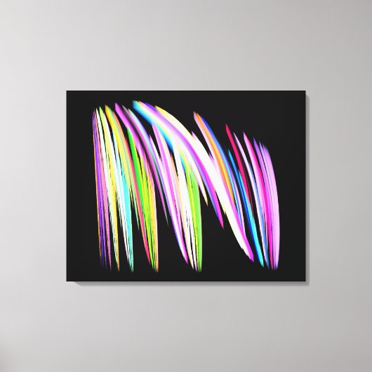 Rainbow Scribble verpakt Canvas Print (Voorkant)