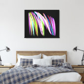 Rainbow Scribble verpakt Canvas Print (Insitu (Slaapkamer))