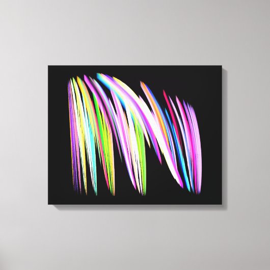 Rainbow Scribble verpakt Canvas Print (Voorkant)