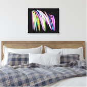 Rainbow Scribble verpakt Canvas Print (Insitu (Slaapkamer))
