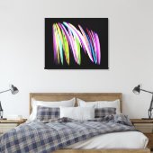 Rainbow Scribble verpakt Canvas Print (Insitu (Slaapkamer))