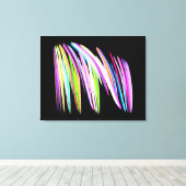 Rainbow Scribble verpakt Canvas Print (Insitu (Houten vloer))