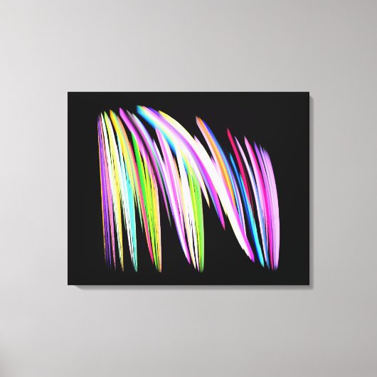 Rainbow Scribble verpakt Canvas Print (Voorkant)