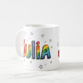 Rainbow Scribbles Julia 1 Koffiemok (Voorkant links)