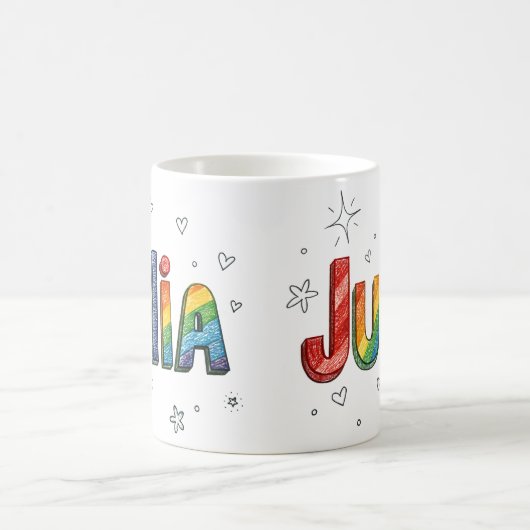 Rainbow Scribbles Julia 1 Koffiemok (Center)