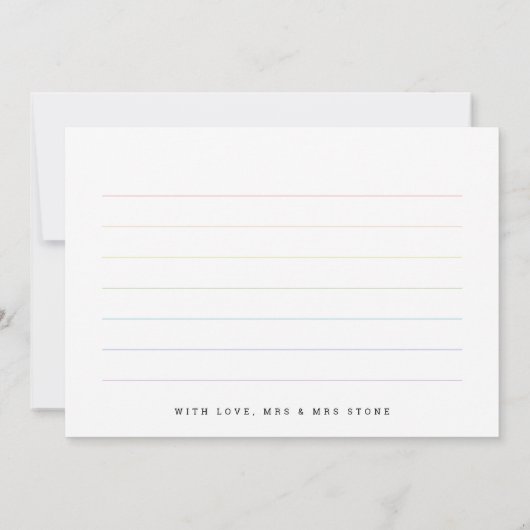 Rainbow Script Mariage Photo Collage Merci (Dos)