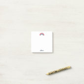 Rainbow Script Name Personated Post-it® Notes (Op bureau)