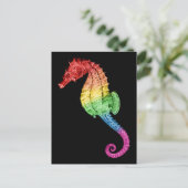 Rainbow Seahorse Briefkaart (Staand voorkant)