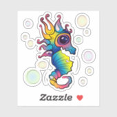 Rainbow Seahorse Sticker (Vel)
