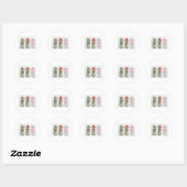 RAINBOW SEAHORSES RONDE STICKER (Vel)