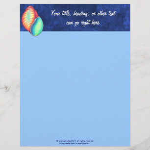 Rainbow Seashell Letterhead Gepersonaliseerd Briefhoofd
