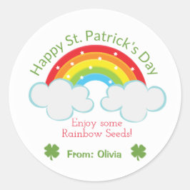 Rainbow Seeds St. Patrick's Day Custom Sticker