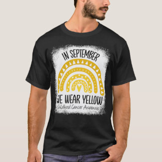 Rainbow September We Draag gele kinderkanker T-shirt