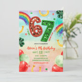 Rainbow Sequin Glitter 67 St Patrick Birthday Kaart (Staand voorkant)