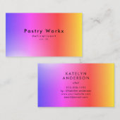 Rainbow Shaded Elegant Gradient Ombre Visitekaartje (Voorkant / Achterkant)