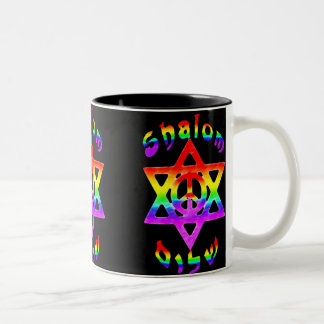 Rainbow Shalom-Mokken Tweekleurige Koffiemok