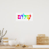 Rainbow Shalom Print (Keuken)