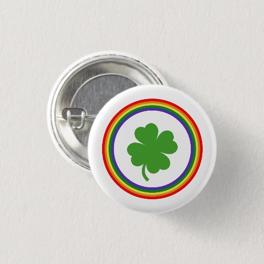 Rainbow Shamrock Button (Voorkant /achterkant)