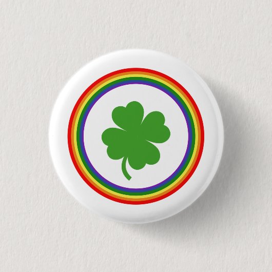 Rainbow Shamrock Button (Voorkant)