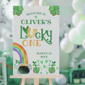 Rainbow Shamrock Lucky One eerste verjaardagsfeest Poster