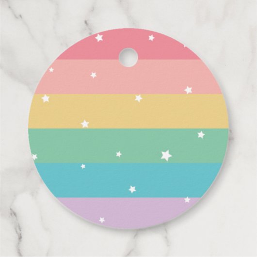 Rainbow & Shamrock Lucky One First Birthday Bedankjes Labels (Achterkant)