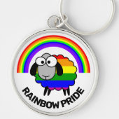 Rainbow Sheep Button Sleutelhanger (Voorkant)