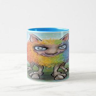 Rainbow Sheep Two-Tone Coffee Mok