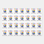 Rainbow Sheep Wrapping Paper Flat Sheet Set van 3 (Voorkant)