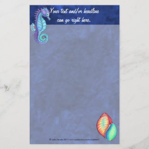 Rainbow Shell en Zee Horse Stationery Briefpapier