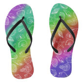 Rainbow Shellfish Patroon Teenslippers (Voetbed)