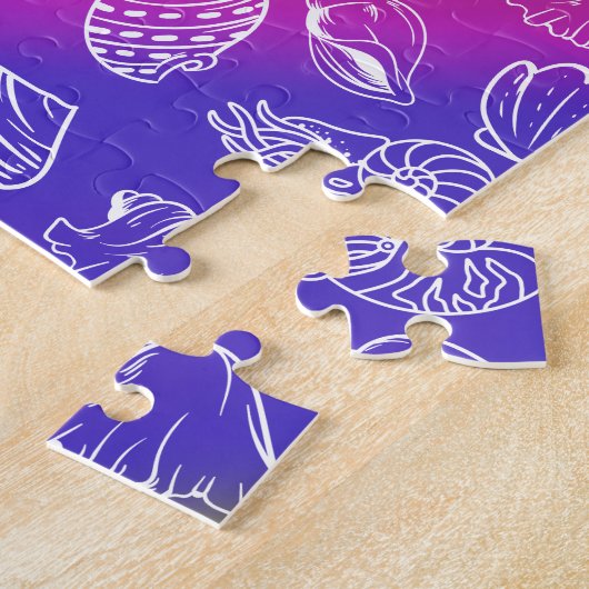 Rainbow Shellfish Pattern 11 x 14 inch Legpuzzel (Zijkant)
