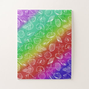 Rainbow Shellfish Pattern 11 x 14 inch Legpuzzel