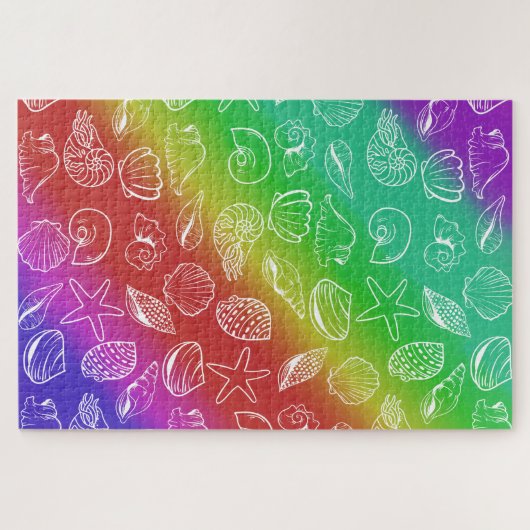 Rainbow Shellfish Pattern 20 x 30 inch Legpuzzel (Horizontaal)