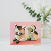 Rainbow Sherbert Kat Kat Briefkaart (Staand voorkant)