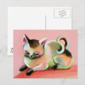 Rainbow Sherbert Kat Kat Briefkaart (Voorkant / Achterkant)